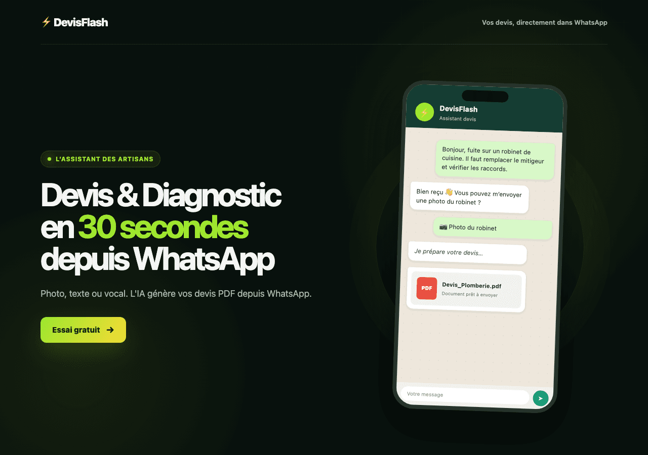 Application DevisFlash